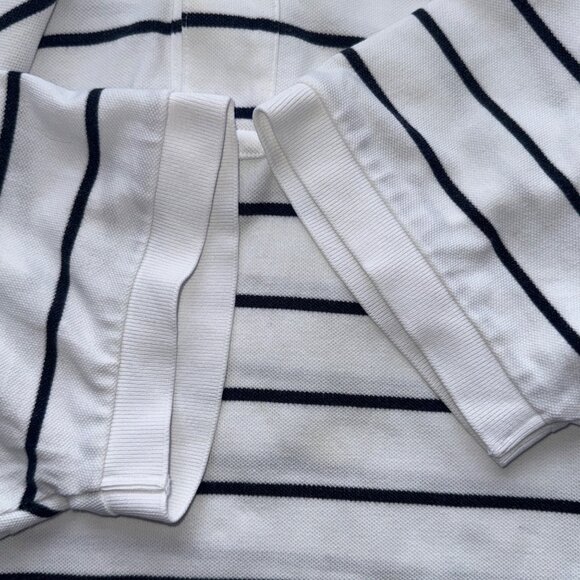 Polo Ralph Lauren Mens Striped Polo Shirt XXL Short Sleeve White Cotton Classic - Picture 5 of 8